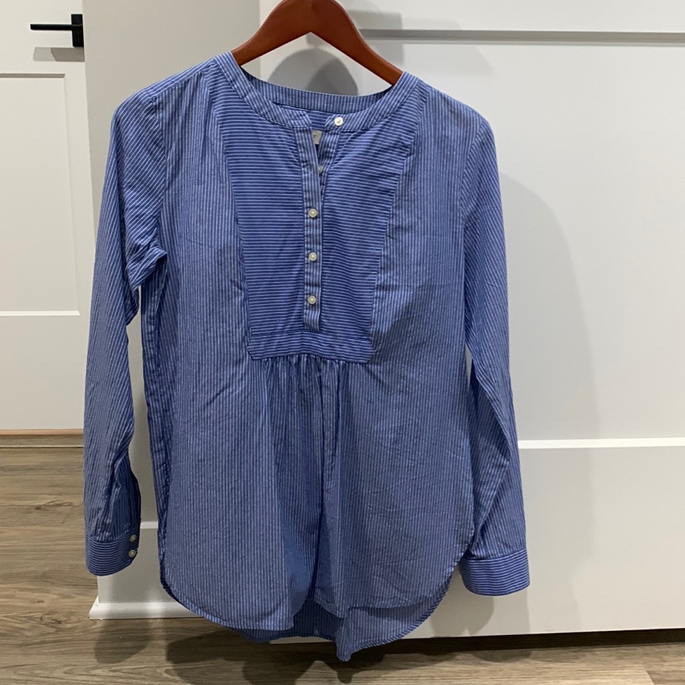 Loft striped long sleeve blouse